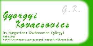 gyorgyi kovacsovics business card
